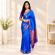 Blue Kanchipuram Saree