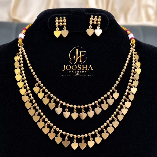💖  "Love in Every Trendy Double Layer Heart Charm Necklace Set ❤️✨"