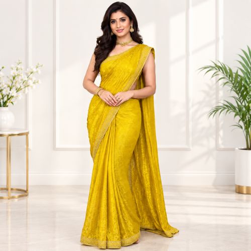 Mustard Yellow Saree