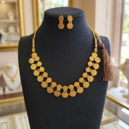 Antique Double Layer Gold Coin Necklace