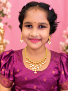 Elegant Pearl Cluster Gold Necklace Set For Kids & Adults
